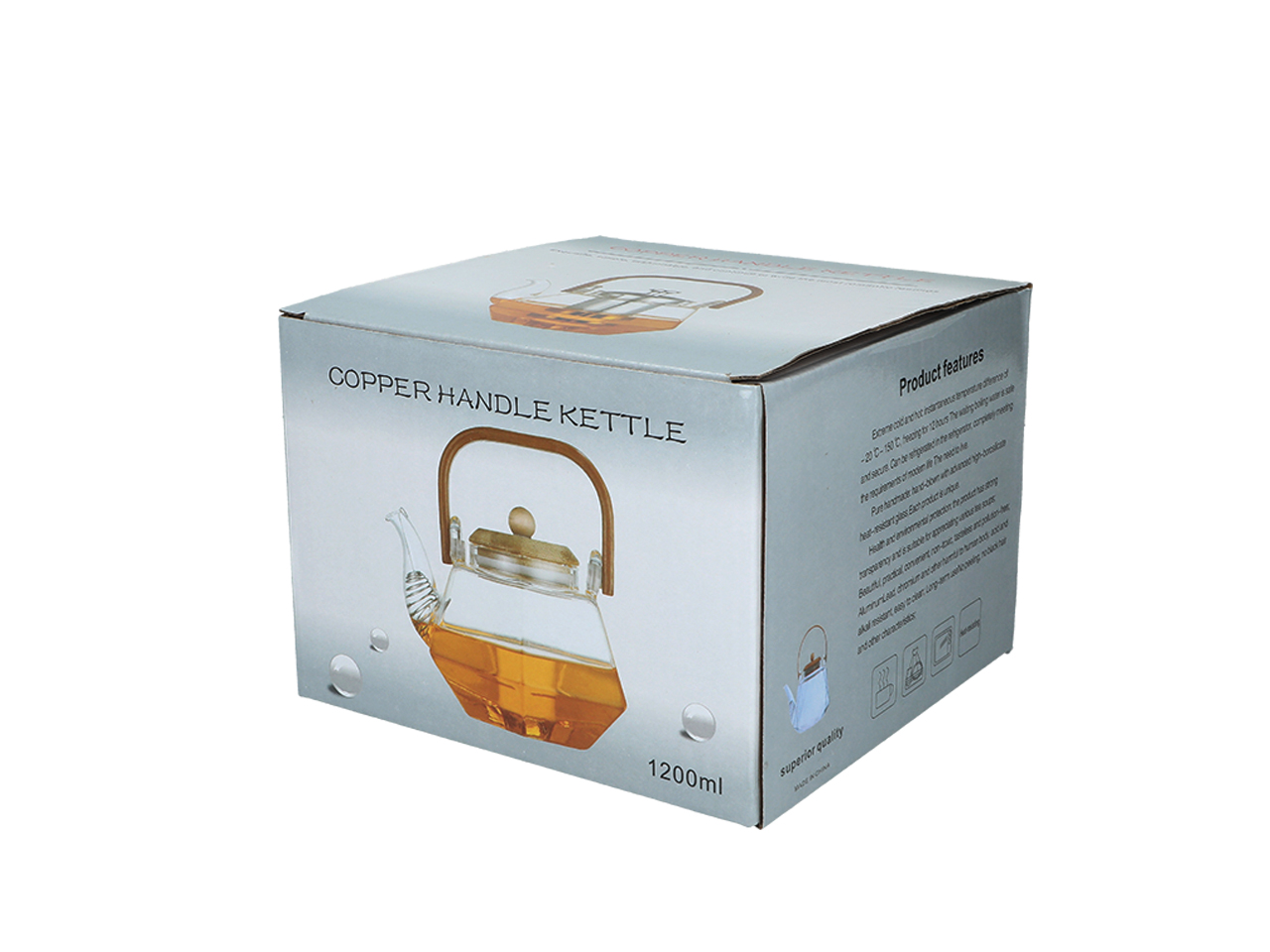 Czajnik szklany z sitkiem wzór 8